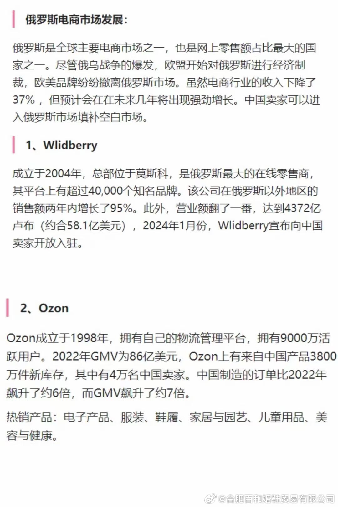 Ozon俄罗斯蓝海市场潜力品类突围深度洞察